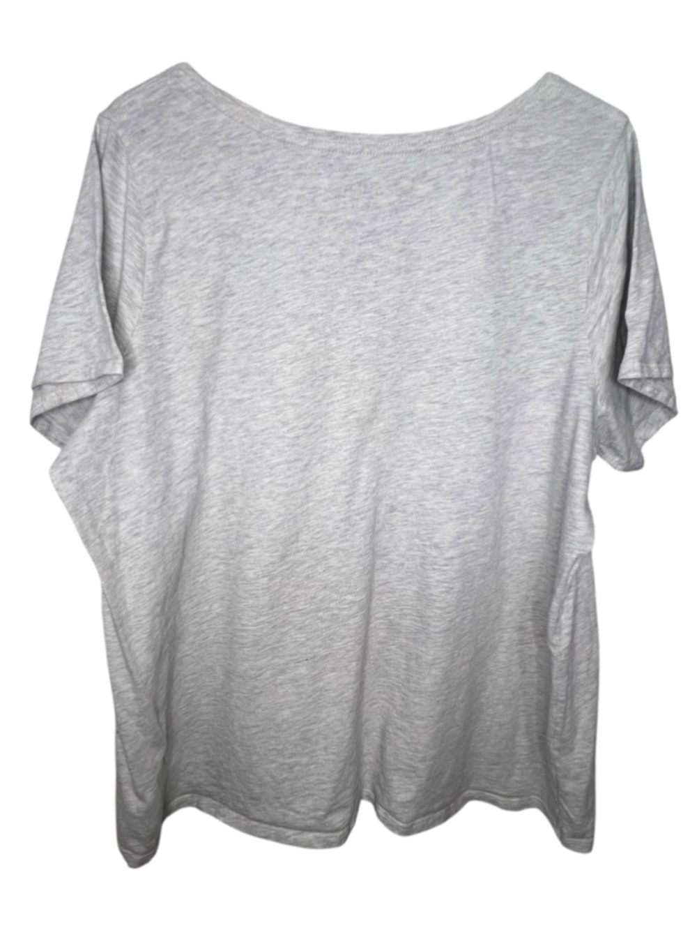 Disney Minnie Mouse Heather Grey Floral Bow Graphic Short Sleeve T-Shirt - Picture 4 of 4